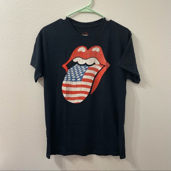 the Rolling Stones Other - The Rolling Stones zip code 2015 tour shirt black